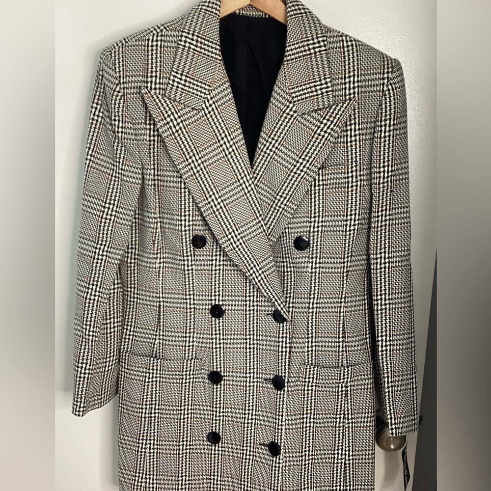 Deadstock Vintage RAFAEL Houndstooth Blazer with Black Buttons 12 - Picture 2 of 13